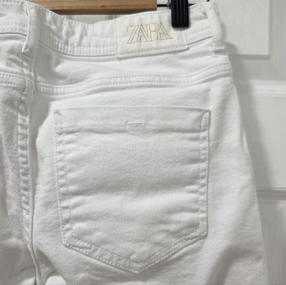 ZARA White High Rise Skinny Ankle Jeans Size 4 Stretch Denim - Picture 6 of 10